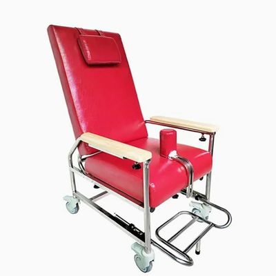 Good price Medical Carbon Steel Hospital Patient Recliners With Leather Seat Trim online