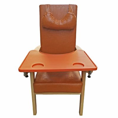 Good price 1 Seat Wooden Nursing Home Chairs Padded Leather Customized Home Care Chair online