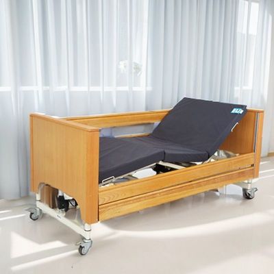Buon prezzo Pazienti Letto ospedaliero residenziale marrone multifunzionale con sollevamento della schiena in linea