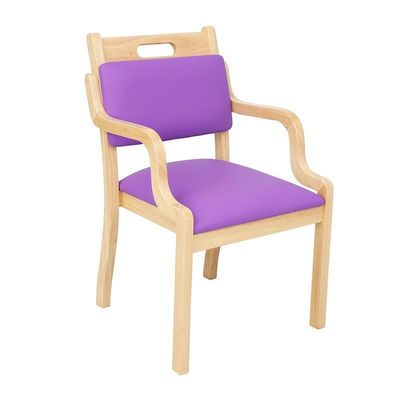 Banquet Fixed Comfortable Wooden Restaurant Chair With Colorful Fabric Upholstery