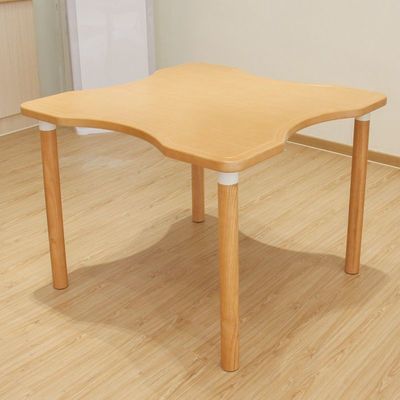 Giá tốt. Bàn ăn bằng gỗ rắn theo phong cách Scandinavian dễ làm sạch Hình dạng đa giác trực tuyến
