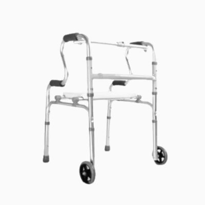 Good price Indoor Crutches And Walkers Fracture Recovery Aluminum Walker With 2 Wheels online