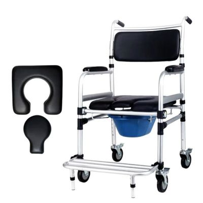 Good price Heavy Duty Aluminum Toilet Wheel Chair With Locking Wheels For Seniors online