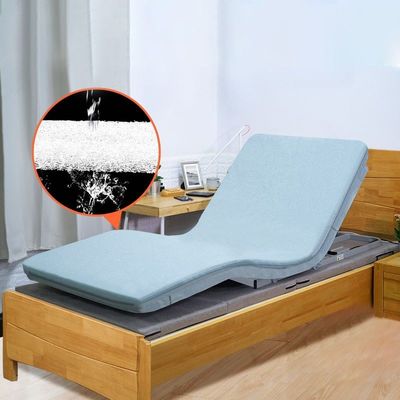 Buen precio Cama de enfermería eléctrica multifuncional con respaldo ajustable y colchón de cuidado en el hogar en línea