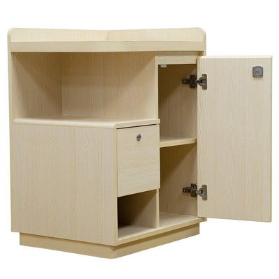 Good price Modern Wooden Hospital Bedside Cabinet Double Shelf Patient Bedside Cabinet online