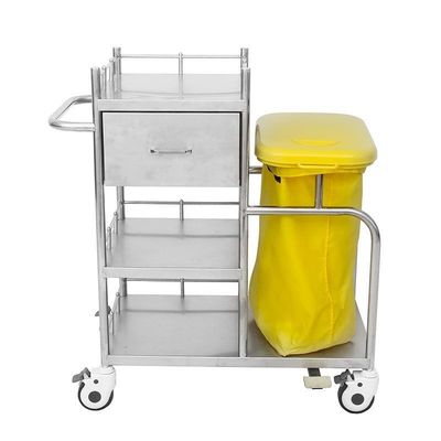 Good price Large Capacity Metal Hospital Trolley  Customized Stainless Steel Instrument Trolley online