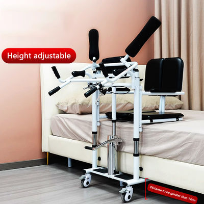 Good price Hydraulic Transport Assist Chair Transfer Commode Wheelchair for Elderly Universal Wheel and High Carbon Steel Main Frame online