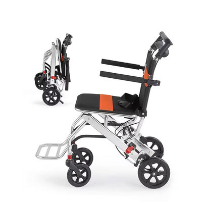 Good price Aircraft Model Foldable Lightweight Manual Wheelchair Aluminum Steel Wheelchair Ultralight Wheelchair online