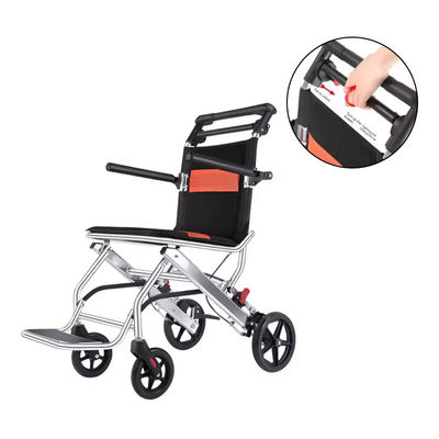 Good price Convenient Wheeled Manual Folding Home Elderly Walking Portable Wheelchair Trolley online