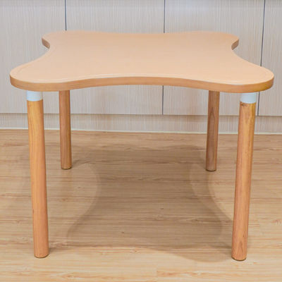 Good price Smooth Rounded Corners Home Dining Room Table and Chairs Solid Wood Medium Size online