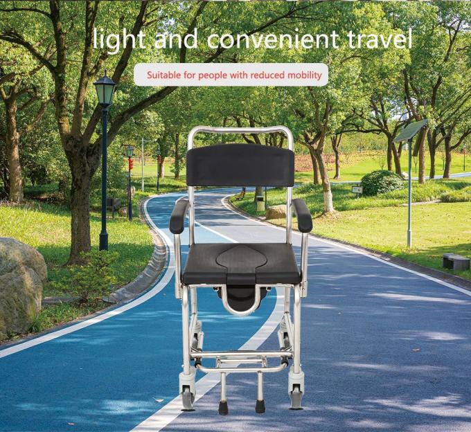 Wholesale Manufacturer′s High-Quality Steel Light Weight Commode Wheelchair for Disabled Person
