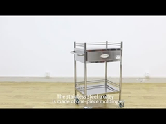 Medical Hospital Stainless Steel Trolley Grey Surgical Care Ss Instrument Trolley