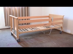 Wooden Electric 5 Function Home Nursing Bed for Elderly Patients Adjustable and Foldable Design